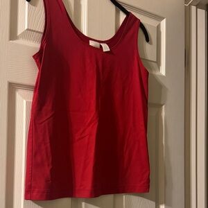 Chico's Sleek Red Scoop Neck Tank